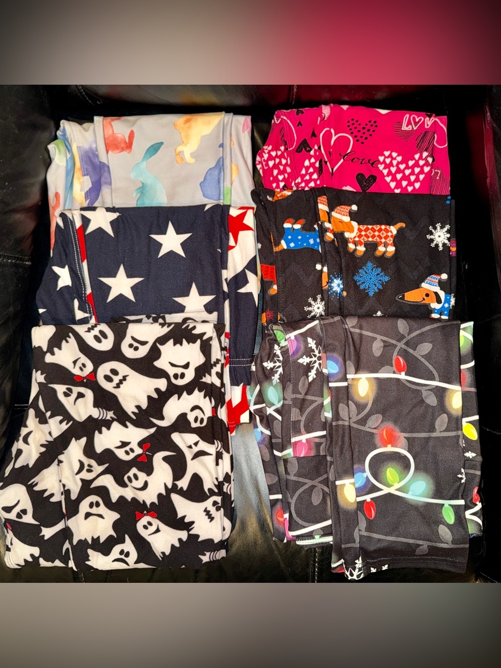 Holiday Themed Leggings Bundle of 6-NEW